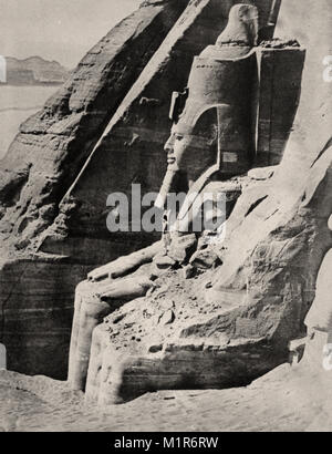 Maxime du Camp - Der Koloss von Abu Simbel 1851 Stockfoto