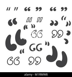 Squiggle Hand gezeichnet Zitat & Zitate sagen Grammatik Zeichen Stock Vektor