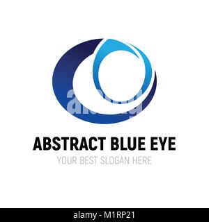 Abstrakt Blau Auge Symbol Vektorgrafik Logo Design Template Stock Vektor