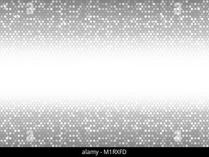 Mosaik Dots Hintergrund in Silber Tönen Stock Vektor