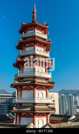 Pagode in Po Fook Hill Columbarium in Hongkong, China Stockfoto