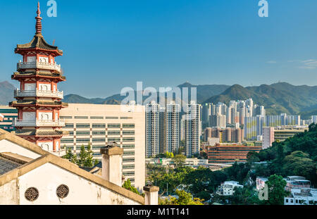 Pagode in Po Fook Hill Columbarium in Hongkong, China Stockfoto