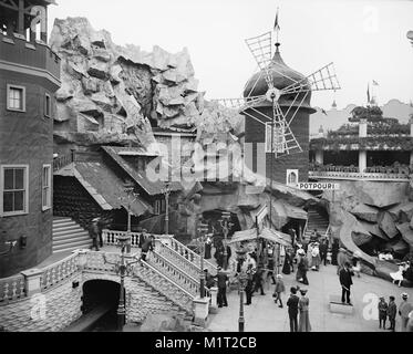 Die alte Mühle, Luna Park, Coney Island, New York, USA, Detroit Publishing Company, 1905 Stockfoto