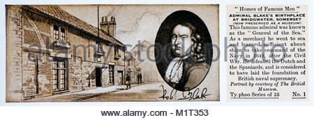 Wohnungen berühmter Männer - Admiral Robert Blake 1598 - 1657 Stockfoto