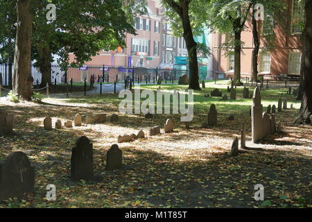 Boston, Massachusetts - August 16, 2017. Historischen Getreidespeicher begraben in Boston, MA Stockfoto