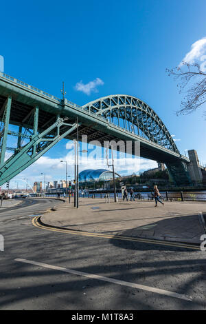 Brücken über den Fluss Tyne, der Newcastle u [on Tyne, Großbritannien Stockfoto