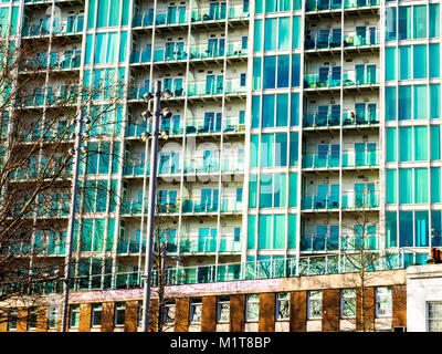 Moderne Apartments in Woolwich - South East London, England Stockfoto