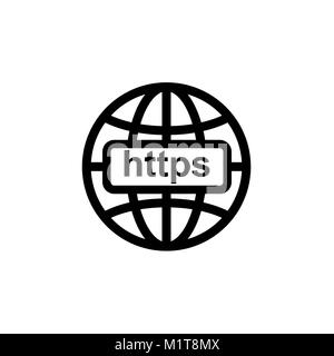 Symbol Internet. Web gesichert Vector Illustration. Stock Vektor