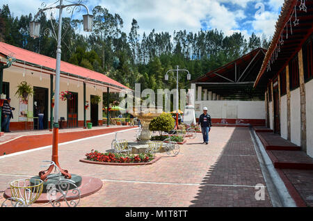 CUNDINAMARCA, KOLUMBIEN - Januar 12, 2015: Der äußere Hof der Mine von Nemocon. Stockfoto