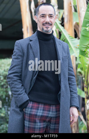 Rom, Italien. 01 Feb, 2018. Italienische Schauspieler Peppino Mazzotta Fotoauftrag der beiden neuen Episoden der italienischen TV-Serie "Il Commissario Montalbano" Credit: Matteo Nardone/Pacific Press/Alamy leben Nachrichten Stockfoto