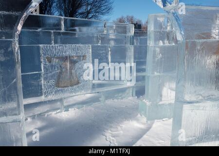 Das Eis Labyrinth an der Minneapolis Institut für Kunst in Minneapolis, Minnesota, USA. Stockfoto