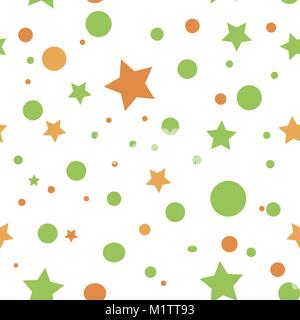 Star nahtlose Muster. Background mit Kreisen und Sterne. Kreis nahtlose Muster. Stock Vektor