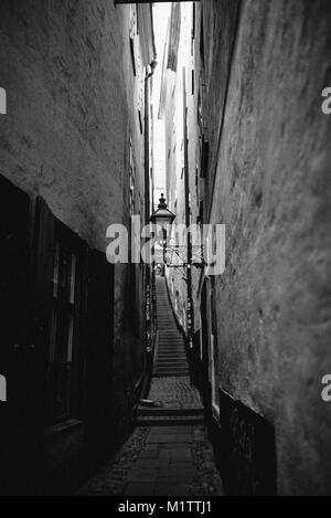 In den Straßen von Stockholm Stockfoto