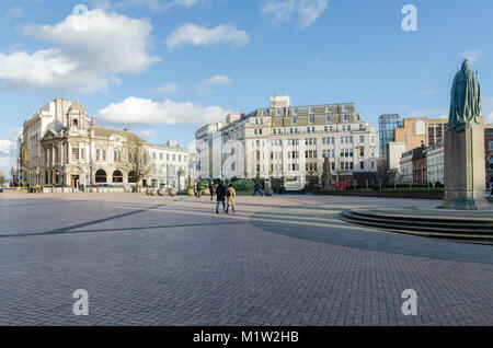 Die großen offenen Raum der Victoria Square im Zentrum von Birmingham Stockfoto