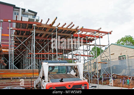 Gosford, Australien - Oktober 29. 2017: Baufortschritt auf einem Block von neuen Einheiten im Bau am 47 Beane St. New South Wales, Australien. Stockfoto