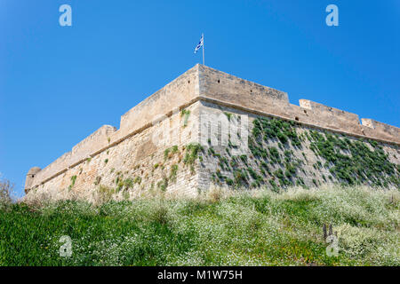 Mauern aus dem 16. Jahrhundert venezianischen Fortezza, Rethymnon (Rethymno), Rethymno, Kreta (Kriti), Griechenland Stockfoto