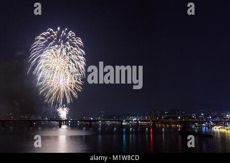 Seoul Feuerwerk Festival in 2017, eine prächtige Fireworks Extravaganza. 134 Stockfoto