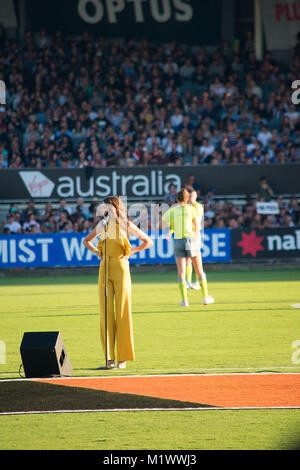 Melbourne, Australien. 2. Februar, 2018. AFLW Runde 1 Collingwood vs Carlton. Lucy Rock/Alamy leben Nachrichten Stockfoto