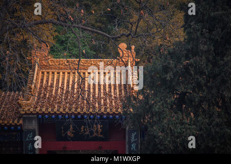 Xi'an, China. Februar 3, 2018 Sonnenaufgang am Louguantai Scenic Area in Zhongnan Berge in Xi'an, Provinz Shaanxi im Nordwesten Chinas, Februar 3rd, 2018 Credit: SIPA Asien/ZUMA Draht/Alamy leben Nachrichten Stockfoto