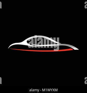 Abstrakte Custom Car Form Linien Symbol Vektorgrafik Logo Design Stock Vektor Abstrakte Custom Car Form Linien Symbol Vektorgrafik Logo Design Stock Vektor