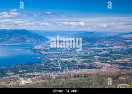 Luftaufnahme von Kelowna, British Columbia, Kanada Stockfoto