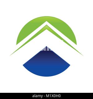 Abstrakte Kreis Pfeilsymbol Vektorgrafik Logo Design Stock Vektor