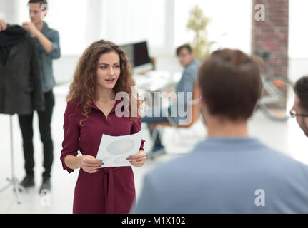 Closeup. Das Team der Designer am Arbeitsplatz. Stockfoto