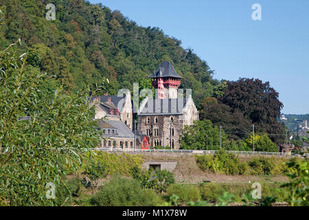Schloss Liebieg in Kobern-Gondorf, Mosel, Rheinland-Pfalz, Deutschland, Europa Stockfoto