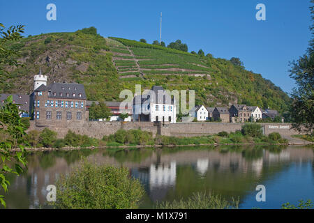 Mittelalterliche Burg Leyen in Gondorf, Kobern-Gondorf, Mosel, Rheinland-Pfalz, Deutschland, Europa Stockfoto