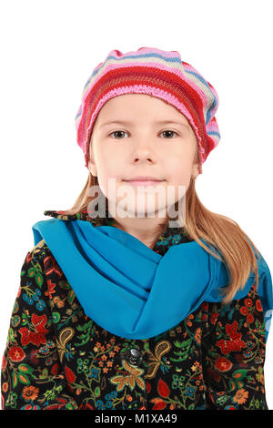Schöne 5-jährige Mädchen lächelnd Stockfoto
