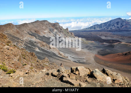 Bunte Krater Haleakala National Park, Maui, Hawaii Stockfoto