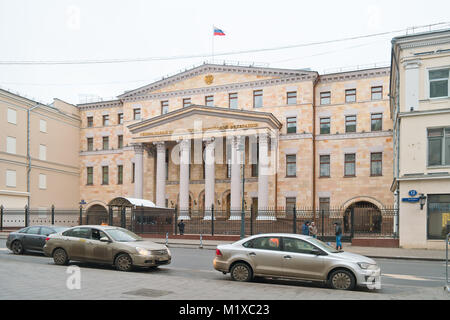 Moskau, Russland - Januar 13.2018: Gebäude der Generalstaatsanwaltschaft der Russischen Föderation auf Petrovka Street Stockfoto