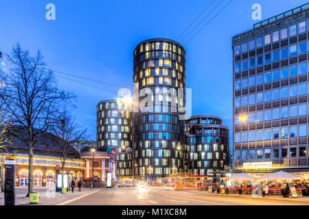 Kopenhagen, Dänemark - 11. März 2017: Abend Blick auf die moderne Axel Towers Stockfoto