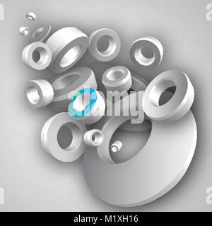 Abstrakten geometrischen 3D-Design Stock Vektor