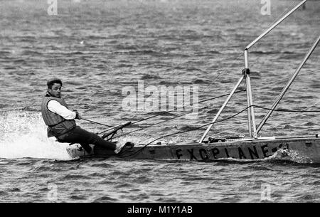 AJAXNETPHOTO. Okt, 1978. PORTLAND, England. - WEYMOUTH SPEED WEEK - EXOPLANE-2 AN GESCHWINDIGKEIT AUF Portland Harbour. Foto: Jonathan Eastland/AJAX REF: 78 12152 Stockfoto