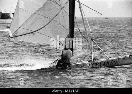 AJAXNETPHOTO. Okt, 1978. PORTLAND, England. - WEYMOUTH SPEED WEEK - EXOPLANE-2 AN GESCHWINDIGKEIT AUF Portland Harbour. Foto: Jonathan Eastland/AJAX REF: 78 16155 Stockfoto