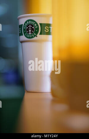 Schönes Bild von Starbucks mug Stockfoto