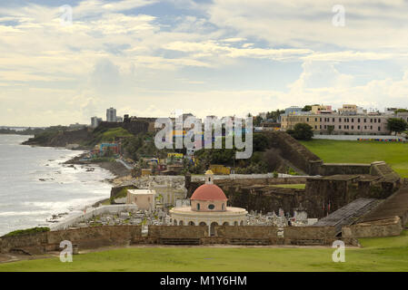 Santa Maria Magdalena de Pazzis Friedhof Old San Juan PR Stockfoto