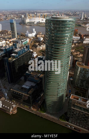 Balyimore Turm bei millharbour Isle von Hunden wie gesehen aus der Luft. Stockfoto