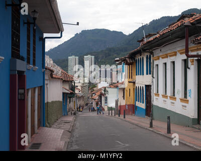 La Candelaria Nachbarschaft Straße, Bogota Stockfoto