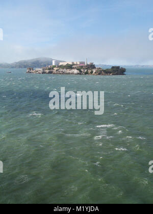 Blick auf die Insel Alcatraz ehemaligen Gefängnis in San Francisco Kalifornien Stockfoto