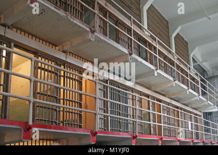 Im Inneren die Insel Alcatraz San Francisco CA Stockfoto