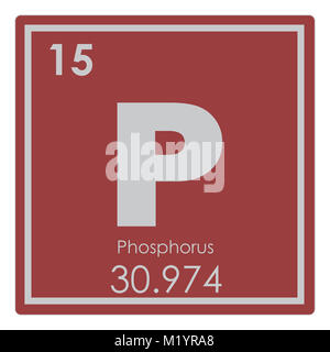 Phosphor chemisches Element Periodensystem Wissenschaft Symbol Stockfoto