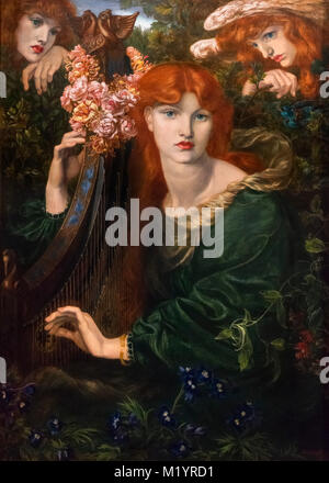 La Ghirlandata von Dante Gabriel Rossetti (1828-1882), Öl auf Leinwand, 1873. Stockfoto