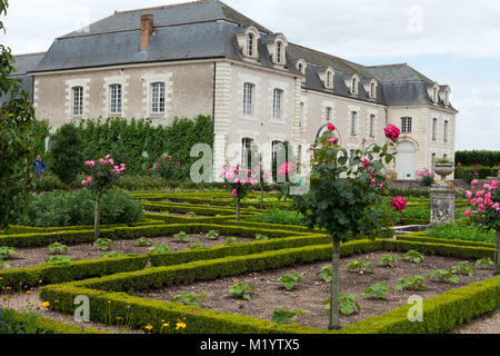 Gemüsegarten im Chateau de Villandry. Loire-Tal, Frankreich Stockfoto