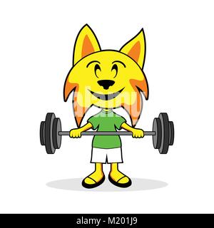 Cartoon Happy Little Lynx Vector Graphic Illustration Design Maskottchen Charakter Stock Vektor