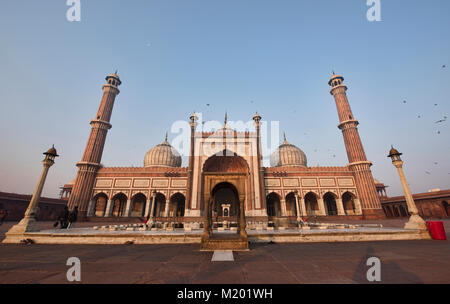 Die immense Jama Masjid, die größte Moschee Indiens, Old Delhi Stockfoto