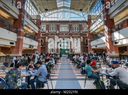 Irene Lewis Atrium in Stan Grad Zentrum aka Herz Gebäude, SAIT Polytechnic, Southern Alberta Institut für Technologie in Calgary, Alberta, Kanada Stockfoto
