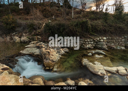 Garganta Jaranda Landschaft in der Nähe von Jarandilla de la Vera, Caceres. Der Extremadura. Spanien. Stockfoto