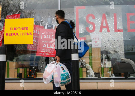 High Street Clothing Store Nächste meldet einen Anstieg von 1,5% in Voll-pice Umsatz für die 54 Tage vom 1. November bis 24. Dezember 2017 Mit: Atmosphäre, Wo: London, Vereinigtes Königreich, wenn: 03 Jan 2018 Credit: WENN.com Stockfoto